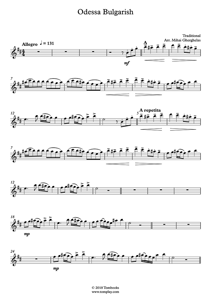 clarinet-sheet-music-odessa-bulgarish-klezmer-traditional