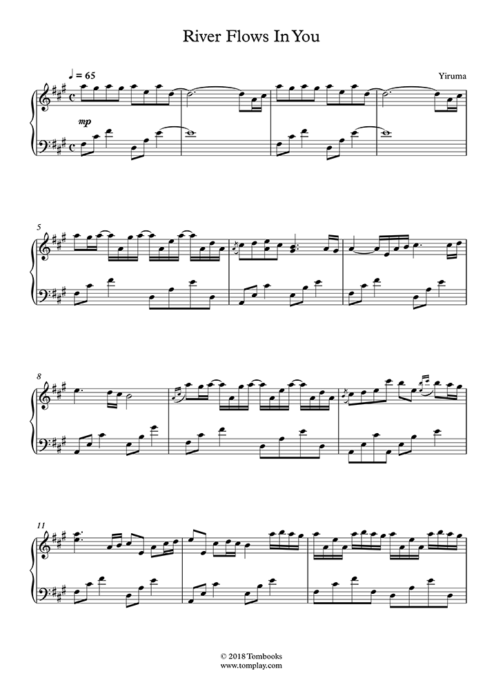 Yiruma River Flows In You Piano Sheet Music Easy : River Flows In You - Yiruma Sheet music | Musescore.com - 41 sheet music found yiruma river flows in you.