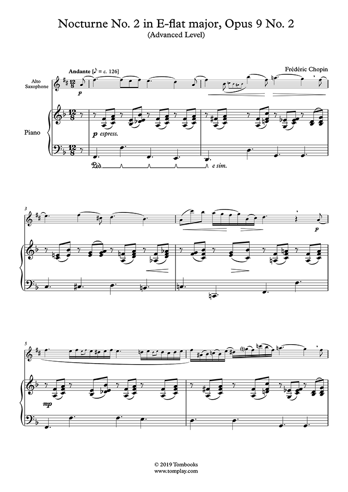 nocturne in e flat major sheet music pdf