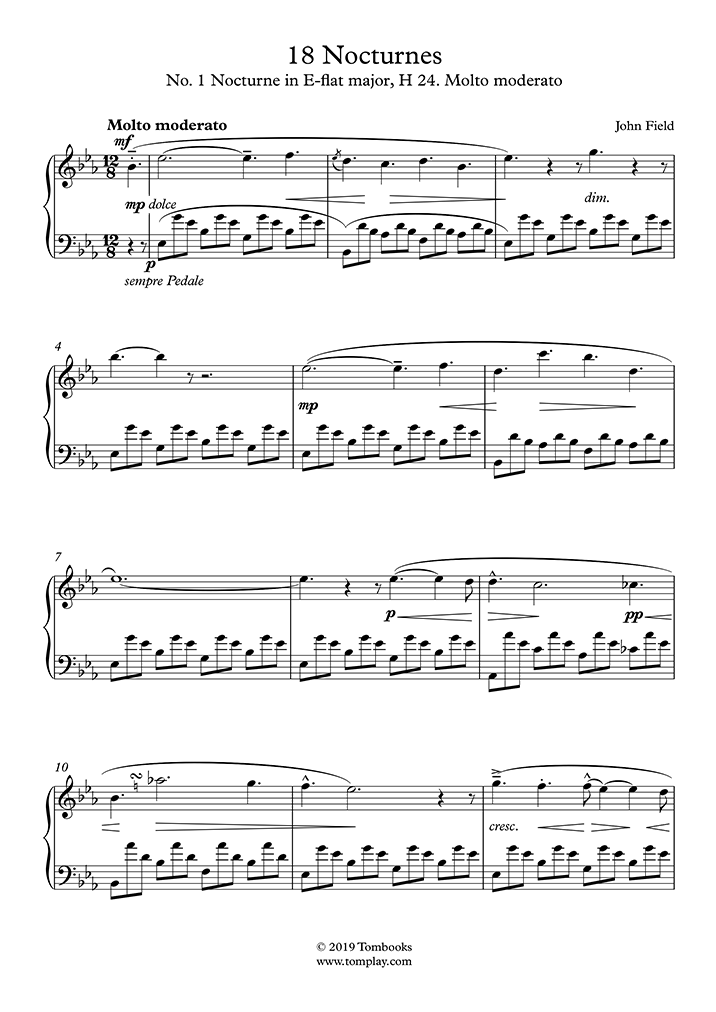 nocturne in e flat major sheet music pdf