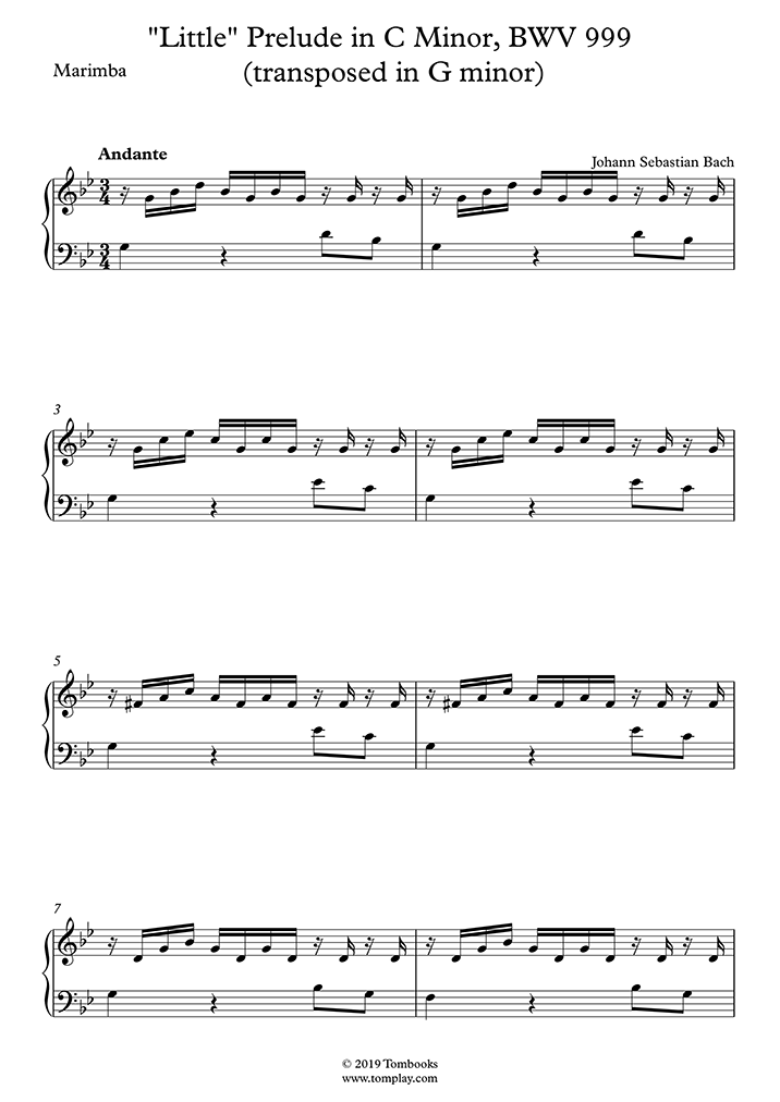 Prélude En Do Majeur Bach Partition Pdf