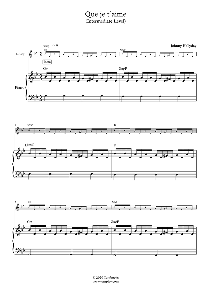 Toute La Musique Que J'aime Tab Pdf